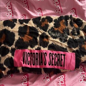 Victoria's Secret Pink and Leopard Print Scarf